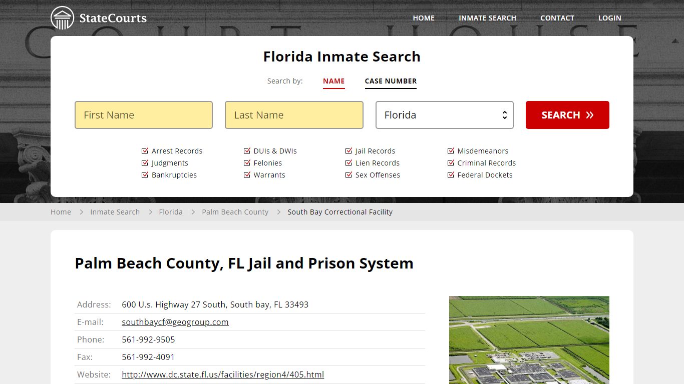 South Bay Correctional Facility Inmate Records Search, Florida ...